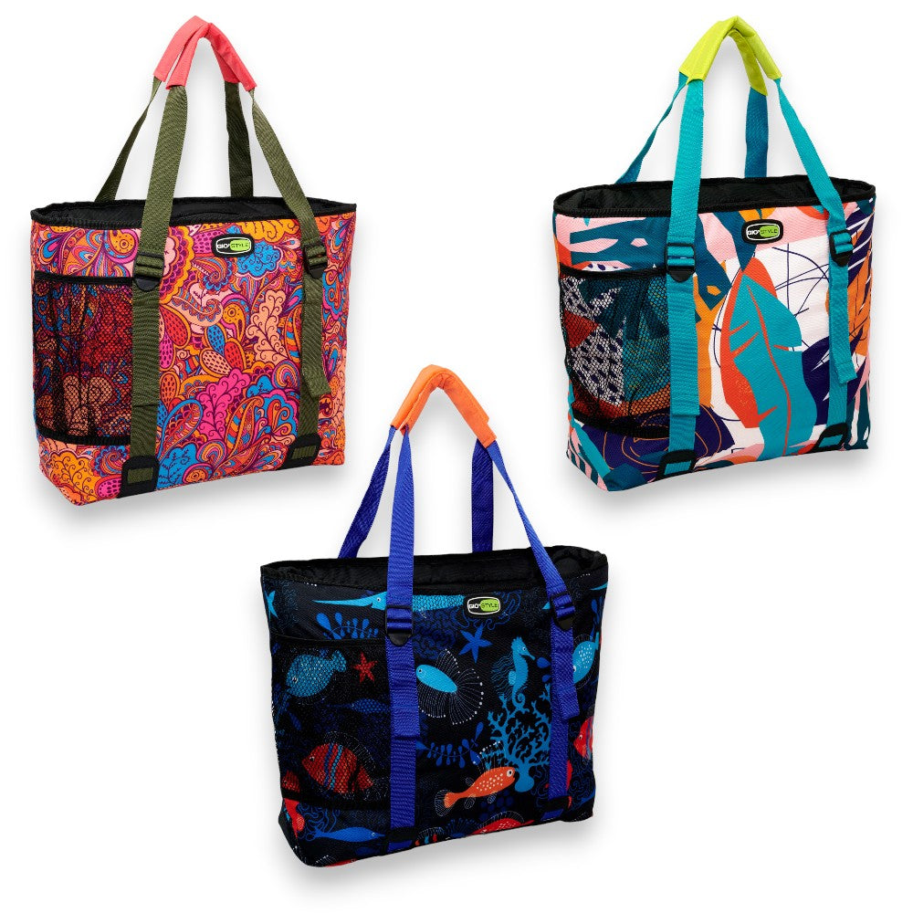 Sac isotherme 24 litres avec décoration florale estivale en polyester Boxy+ GiòStyle