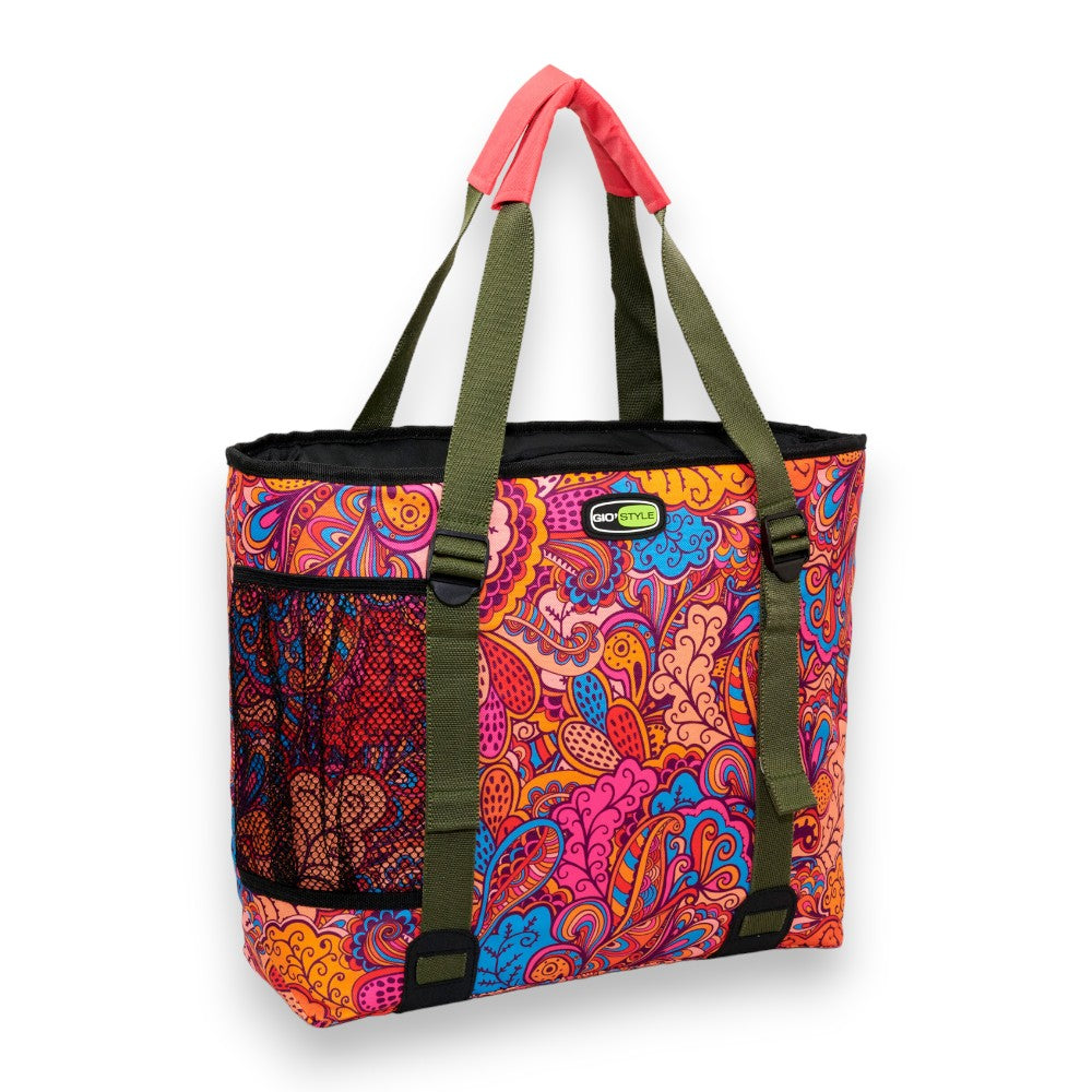 Sac isotherme 24 litres avec décoration florale estivale en polyester Boxy+ GiòStyle