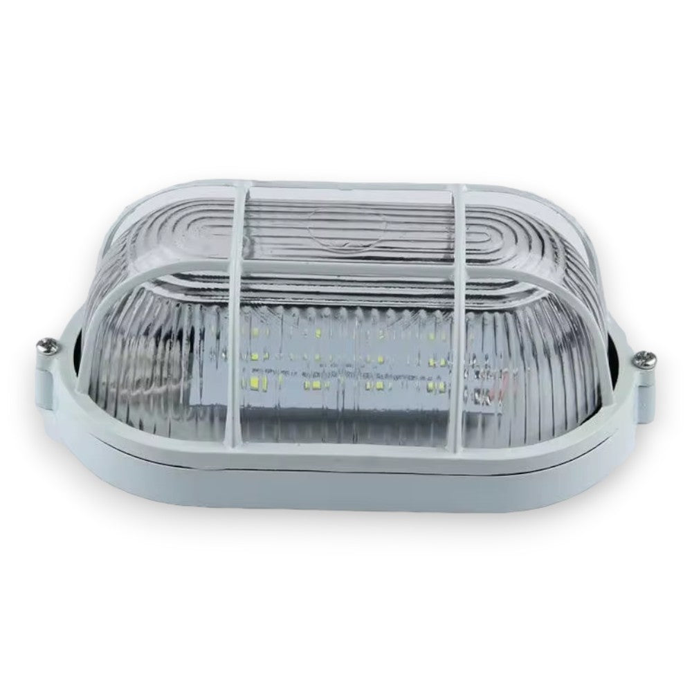 Plafonnier d'extérieur pour mur ou plafond en aluminium moulé sous pression avec grille de protection Algi
