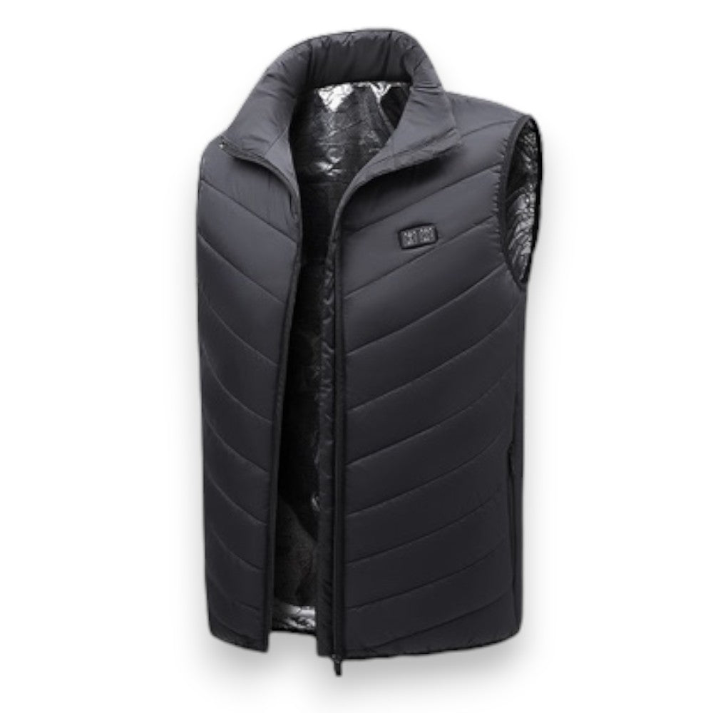 Gilet smanicato riscaldante in tessuto tecnico imbottito con 3 livelli di calore Warm Body