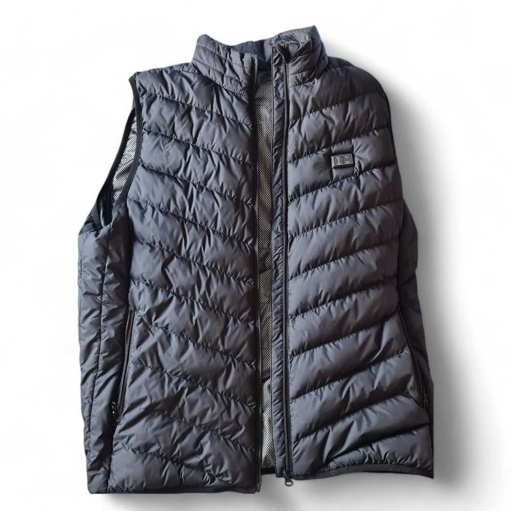 Gilet smanicato riscaldante in tessuto tecnico imbottito con 3 livelli di calore Warm Body