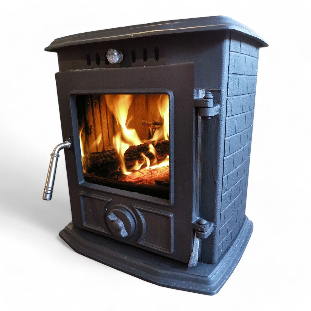 Poêle en fonte avec chauffage au bois 5,1Kw