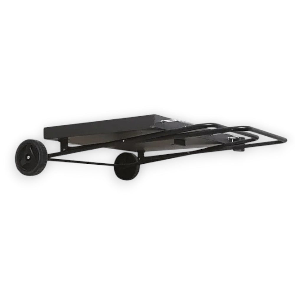 Barbecue a legna salvaspazio da campeggio con griglia pesante in acciaio inox gambe chiudibili e ruote Kart