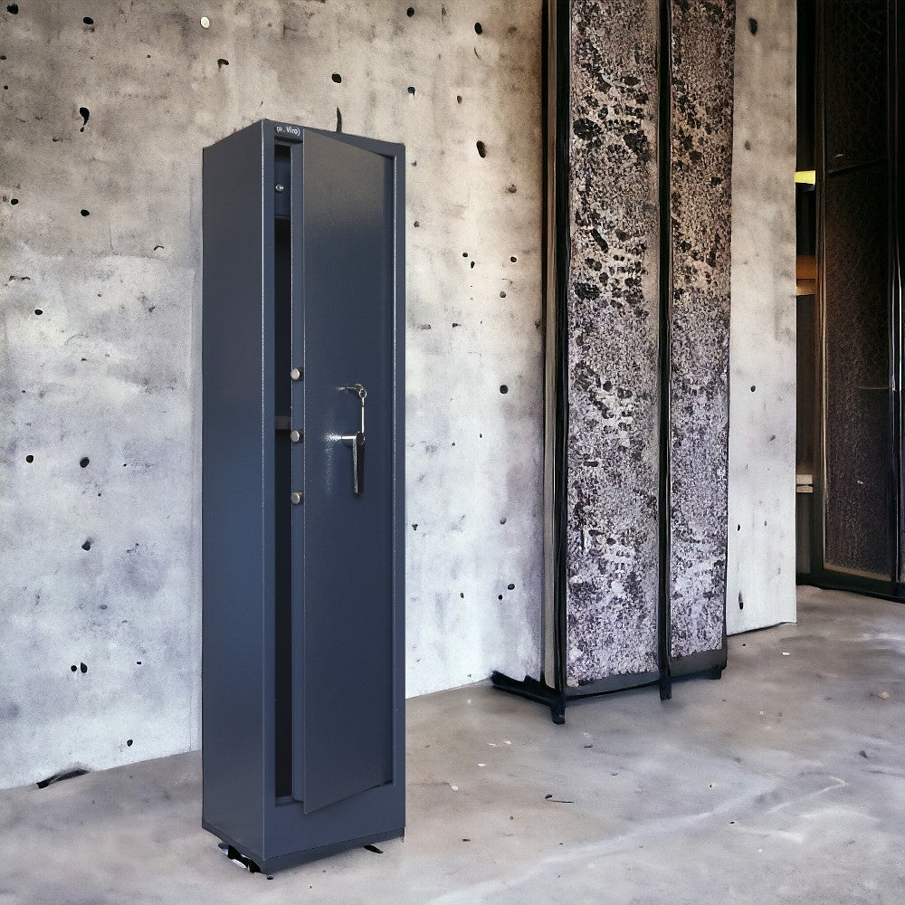 Armoire coffre-fort pour fusils 5 places en acier anti-rayures avec serrures sûres et anti-effraction Fai Viro