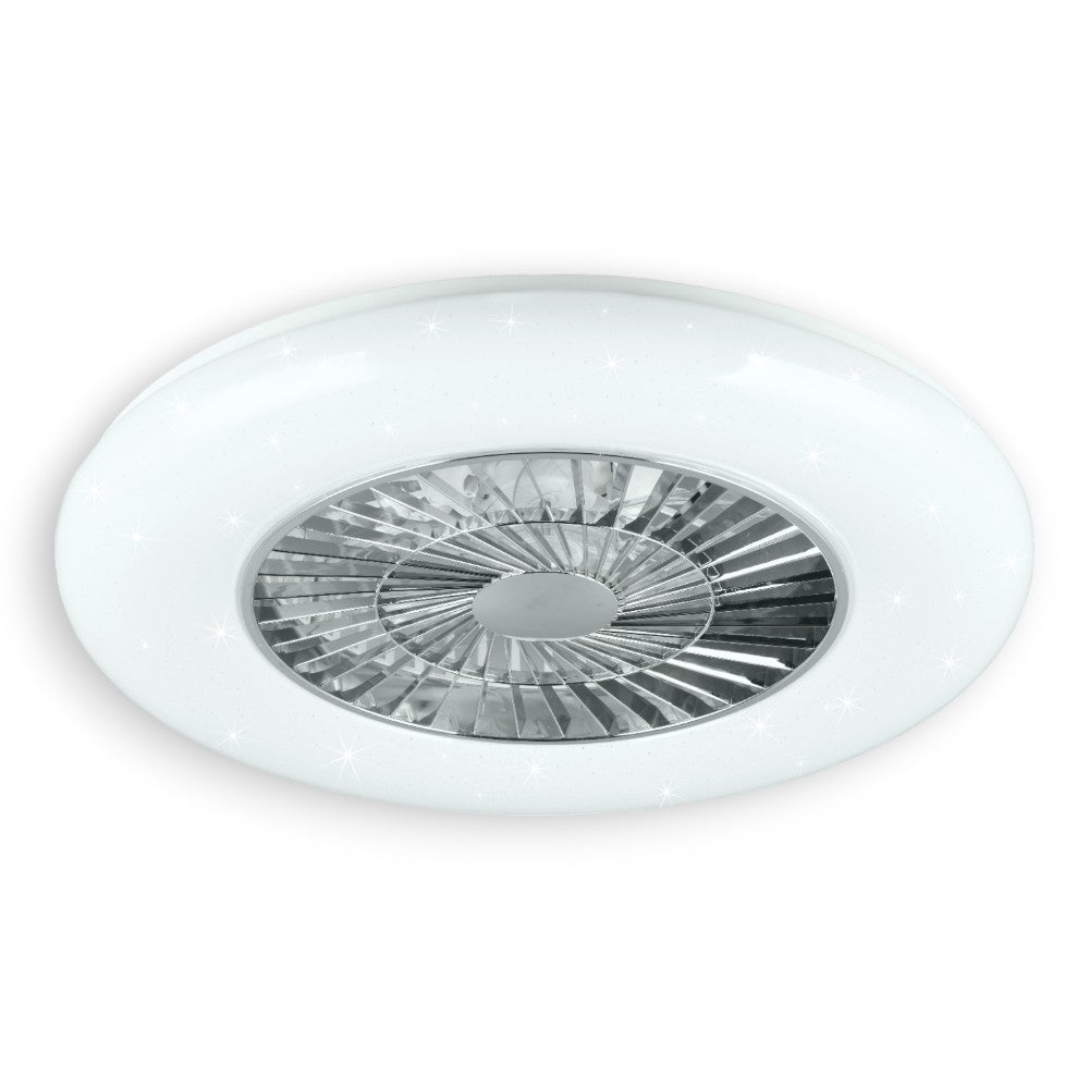 Plafonnier lustre LED effet étoilé 40W avec radiateur soufflant à air chaud et froid intégré Visby 