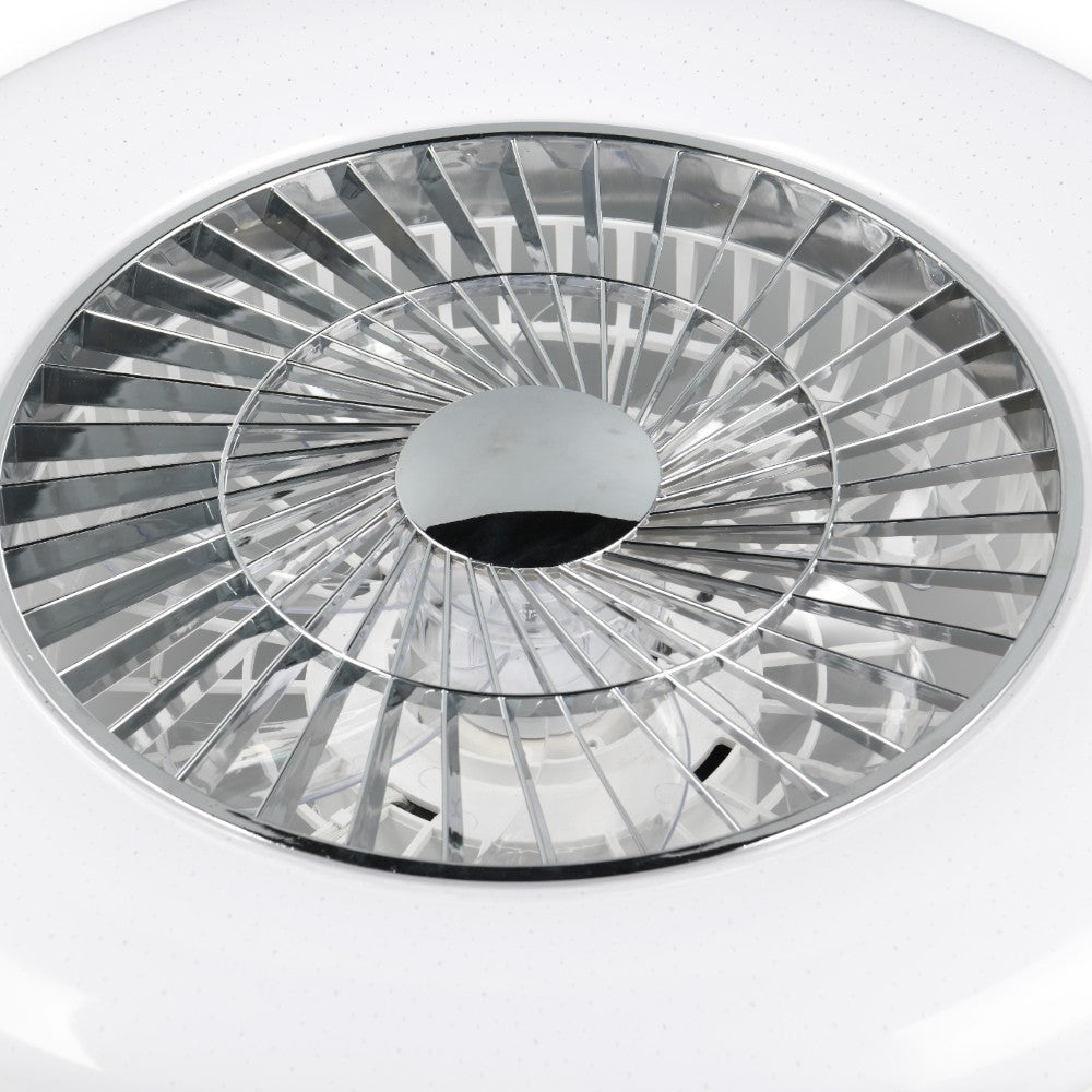 Plafonnier lustre LED effet étoilé 40W avec radiateur soufflant à air chaud et froid intégré Visby 