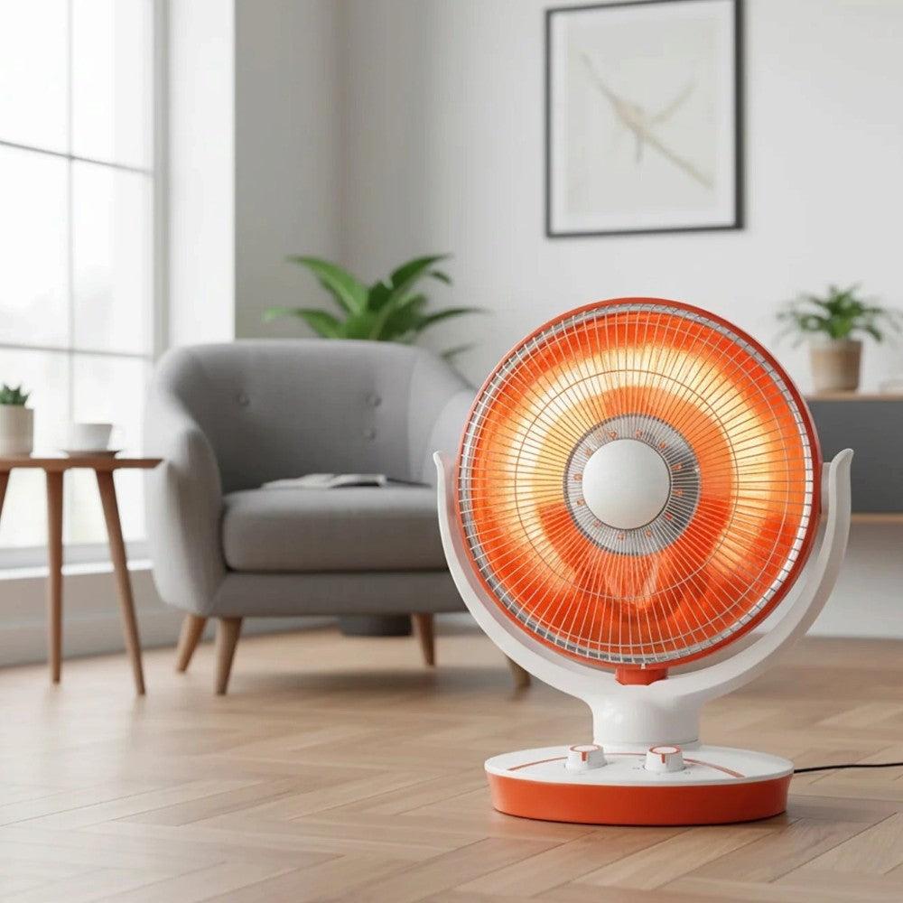 Stufa alogena riscaldatore a parabola Ø41 cm 1100W con potenza regolabile