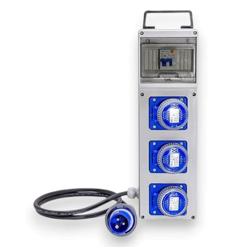 Tableau de distribution 'slim' 220v avec bouton d'urgence Ideal Star 480x140x90 cm