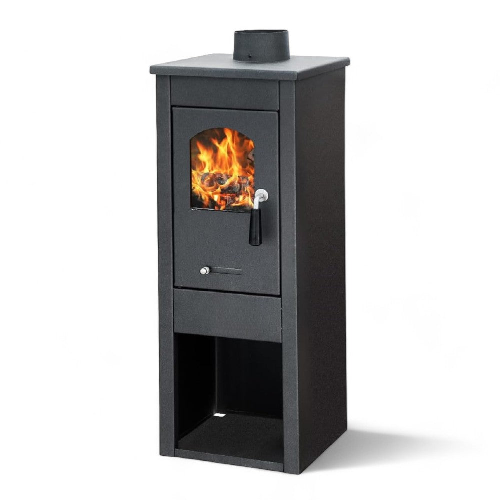 Poêle à bois en acier Lux 5,7 kw, couleur noir