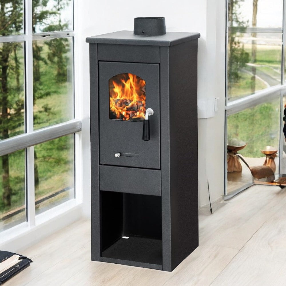 Poêle à bois en acier Lux 5,7 kw, couleur noir