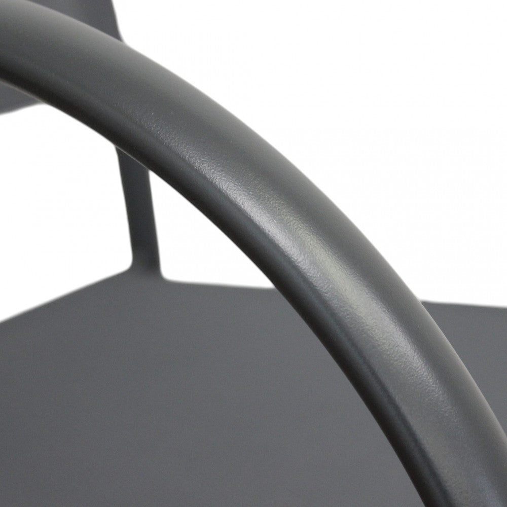 Sedia poltrona impilabile da esterno con struttura in alluminio e textilene Stamin