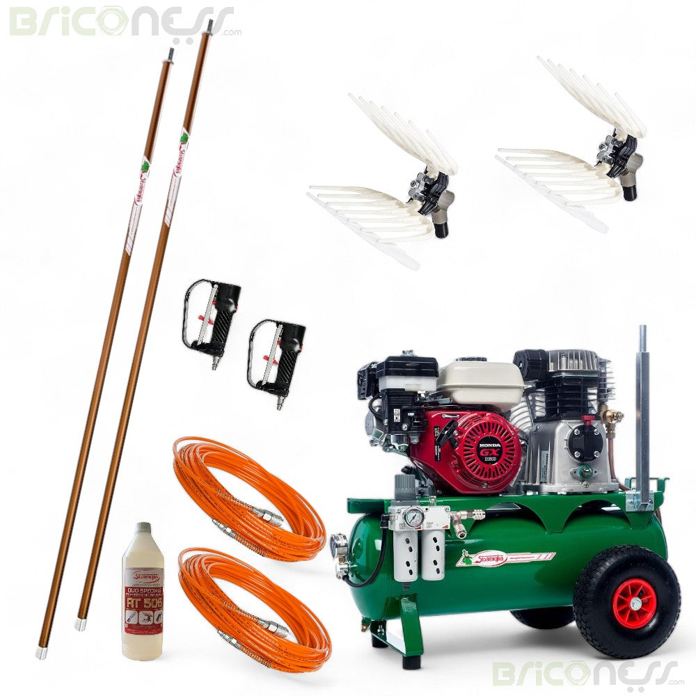 Kit de compresseur de moteur de secoueur pneumatique professionnel pour récolteuse d'olives krisone 580 pour 2 opérateurs Sbaraglia