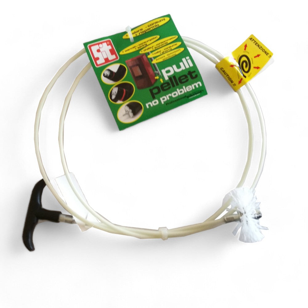 Kit scovolo pulizia canna fumaria stufe a pellet pulipellet eco diametro 80mm  lunghezza cm 200
