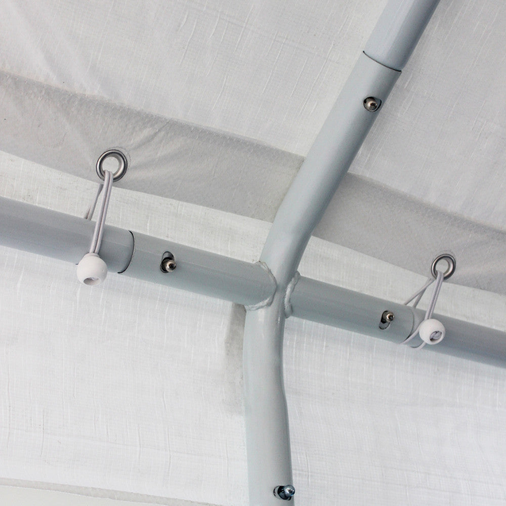 Gazebo de voiture Adeline en acier et polyester 3x6 m