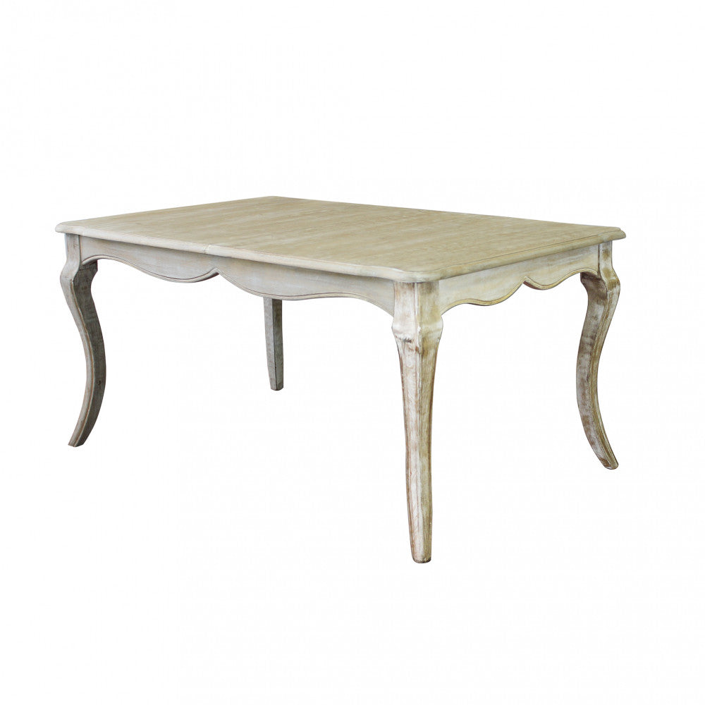 Table d'intérieur extensible 160/200x100 cm avec structure en bois blanc Jessy