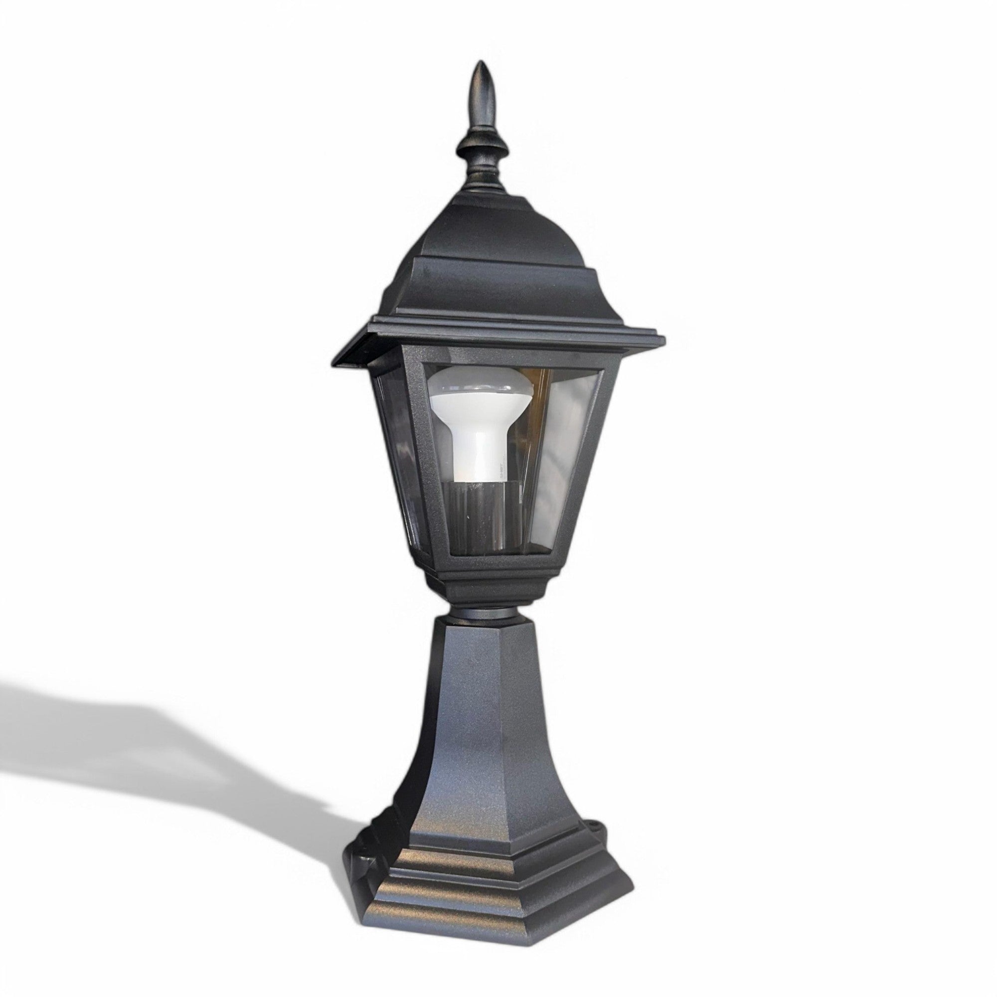 Lanterne plume sur socle polypropylène 15x15xH45cm Collection Garden Deluxe