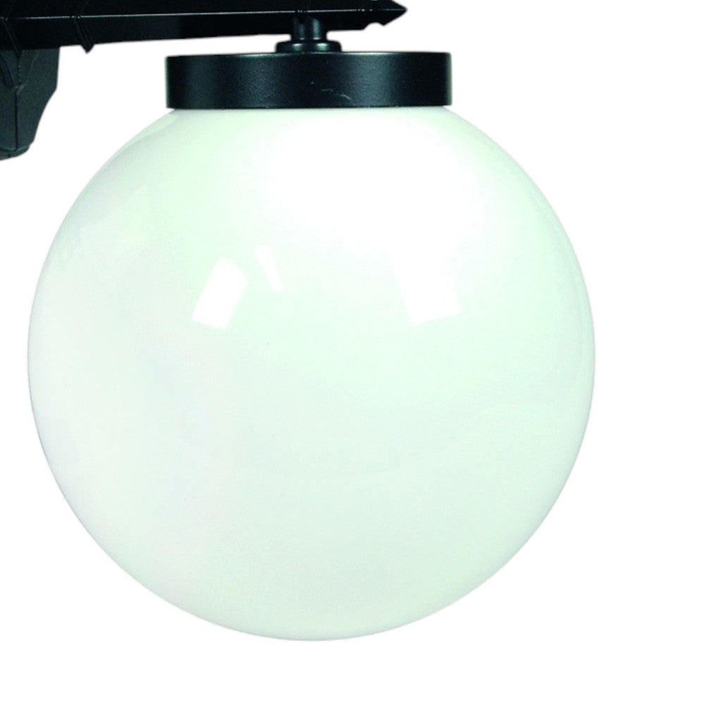 Lanterne avec bras supérieur travaillé, modèle Sfera - 100w IP44 mm.290x383h. couleur noire