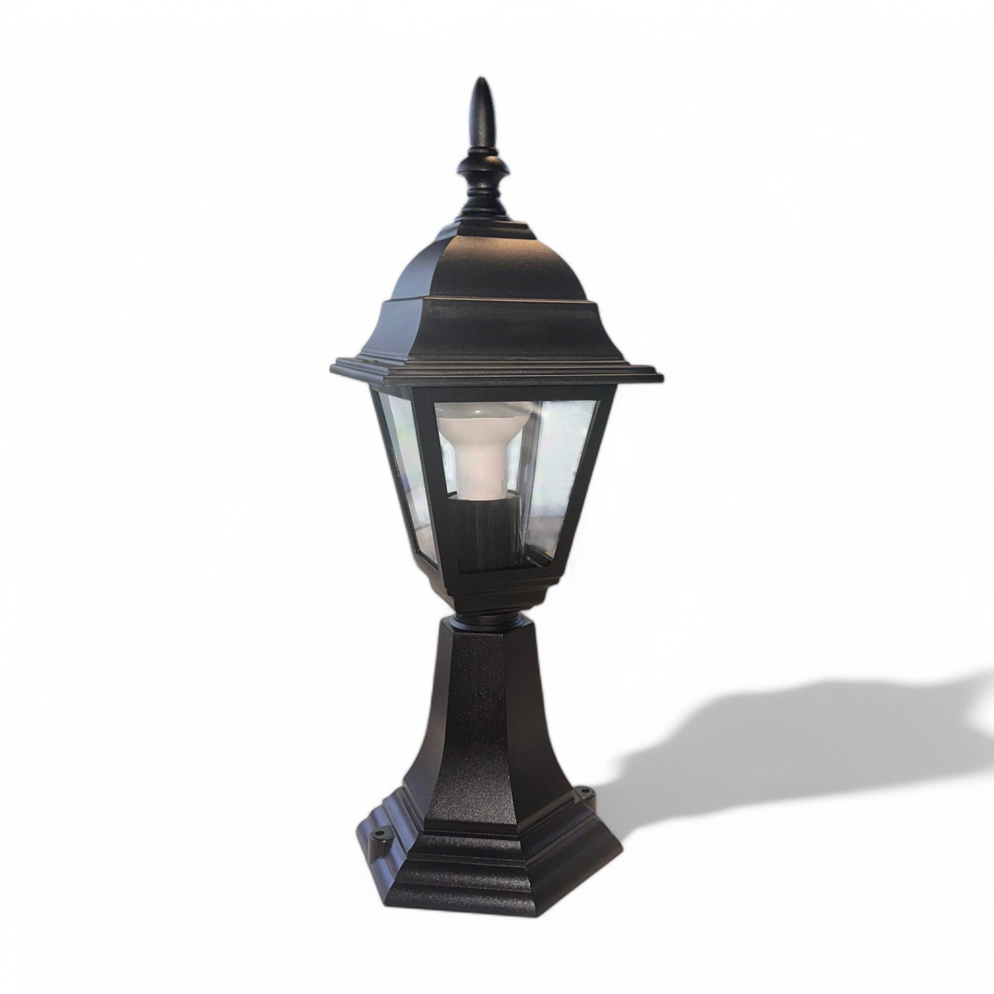 Lanterne plume sur socle polypropylène 15x15xH45cm Collection Garden Deluxe