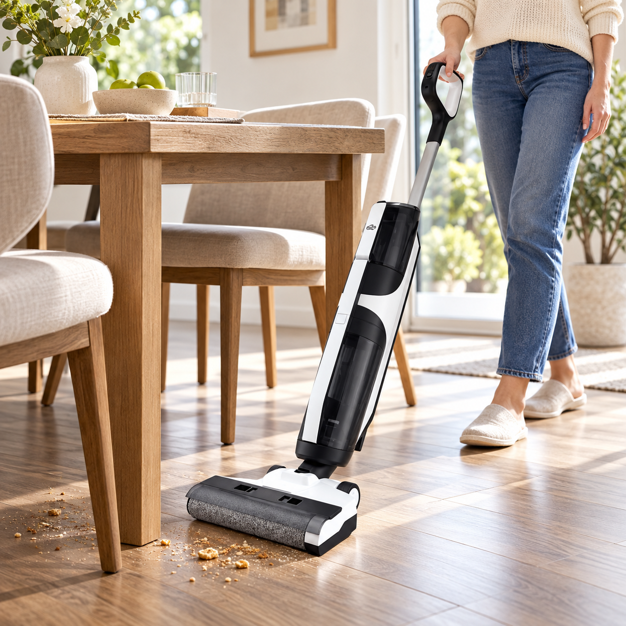 Scopa elettrica lavapavimenti a batteria 300W 3in1 con azione centrifuga e doppio serbatoio sporco pulito BSW9003