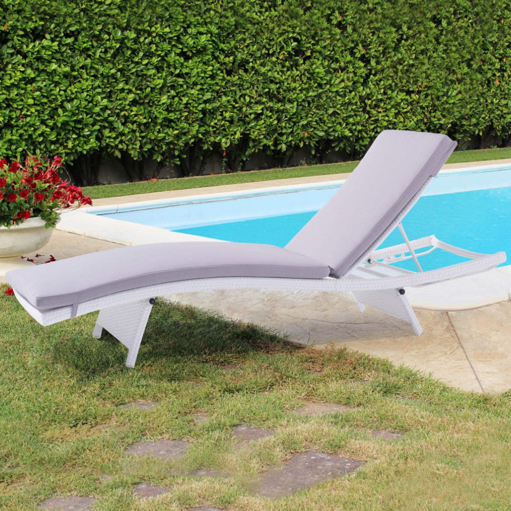 Transat de jardin extérieur Mahal en aluminium et bois