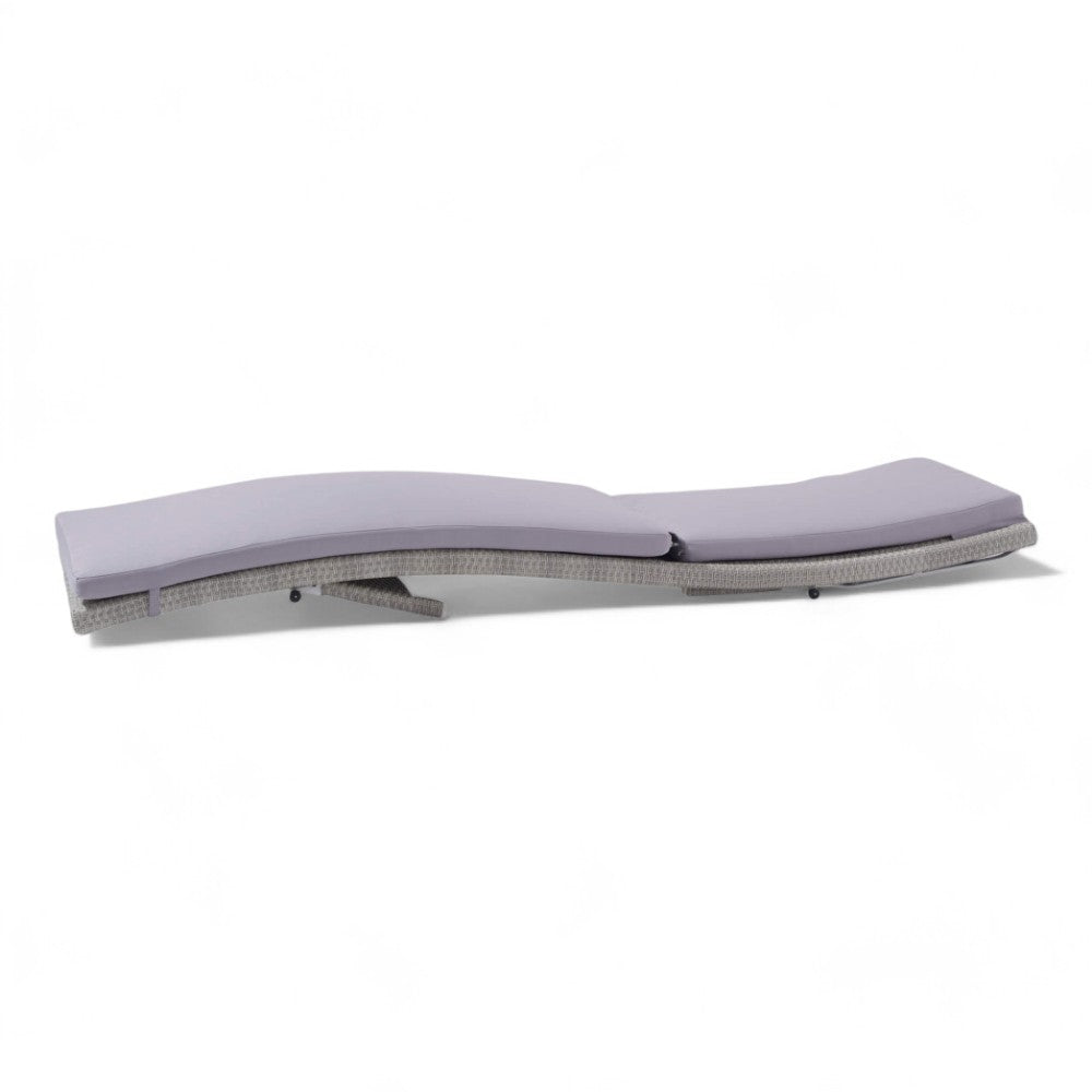 Transat de jardin extérieur Mahal en aluminium et bois