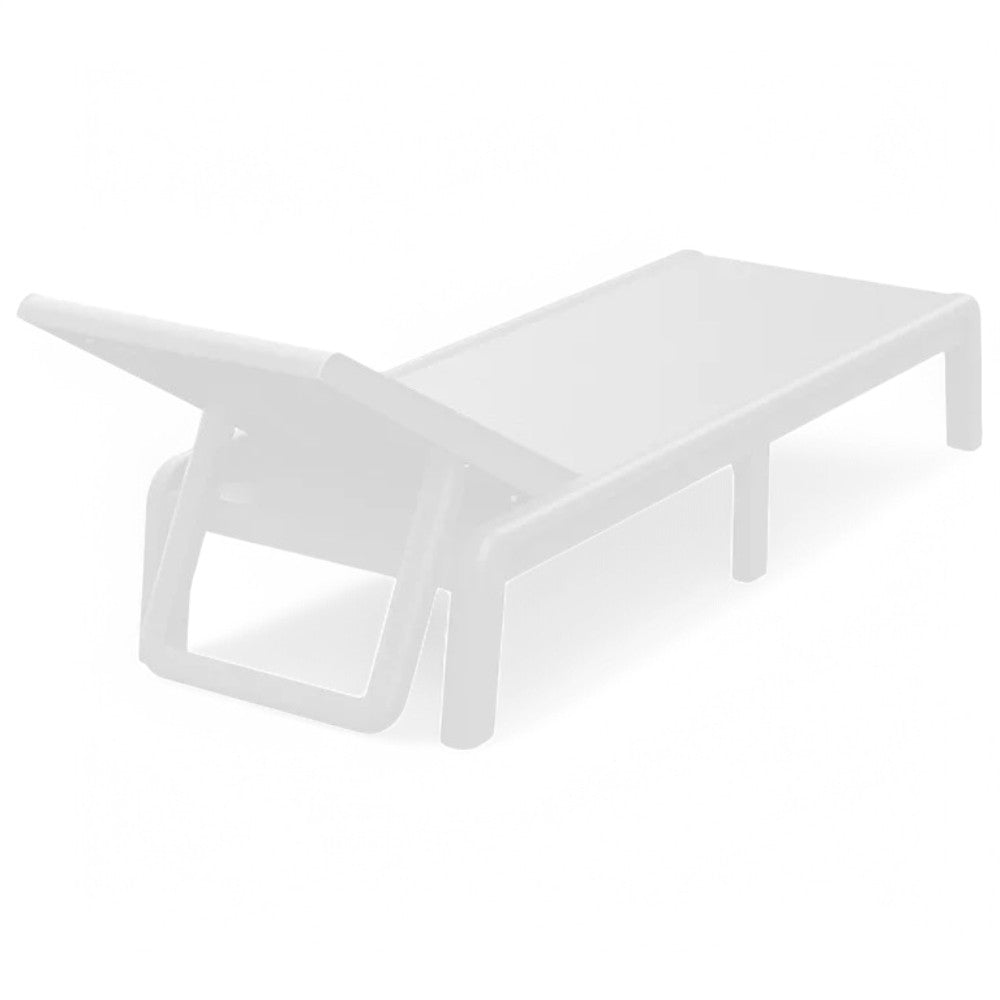 Lettino prendisole dogato per esterno giardino 187x58xH29 cm in resina effetto legno Formetera