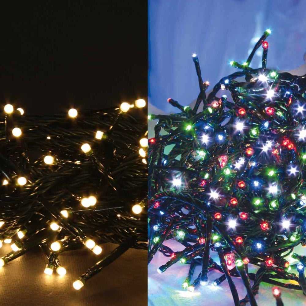 luci natale led 2in1 b c multicolore trasformatore controller 16 giochi luce cavo 4 metri