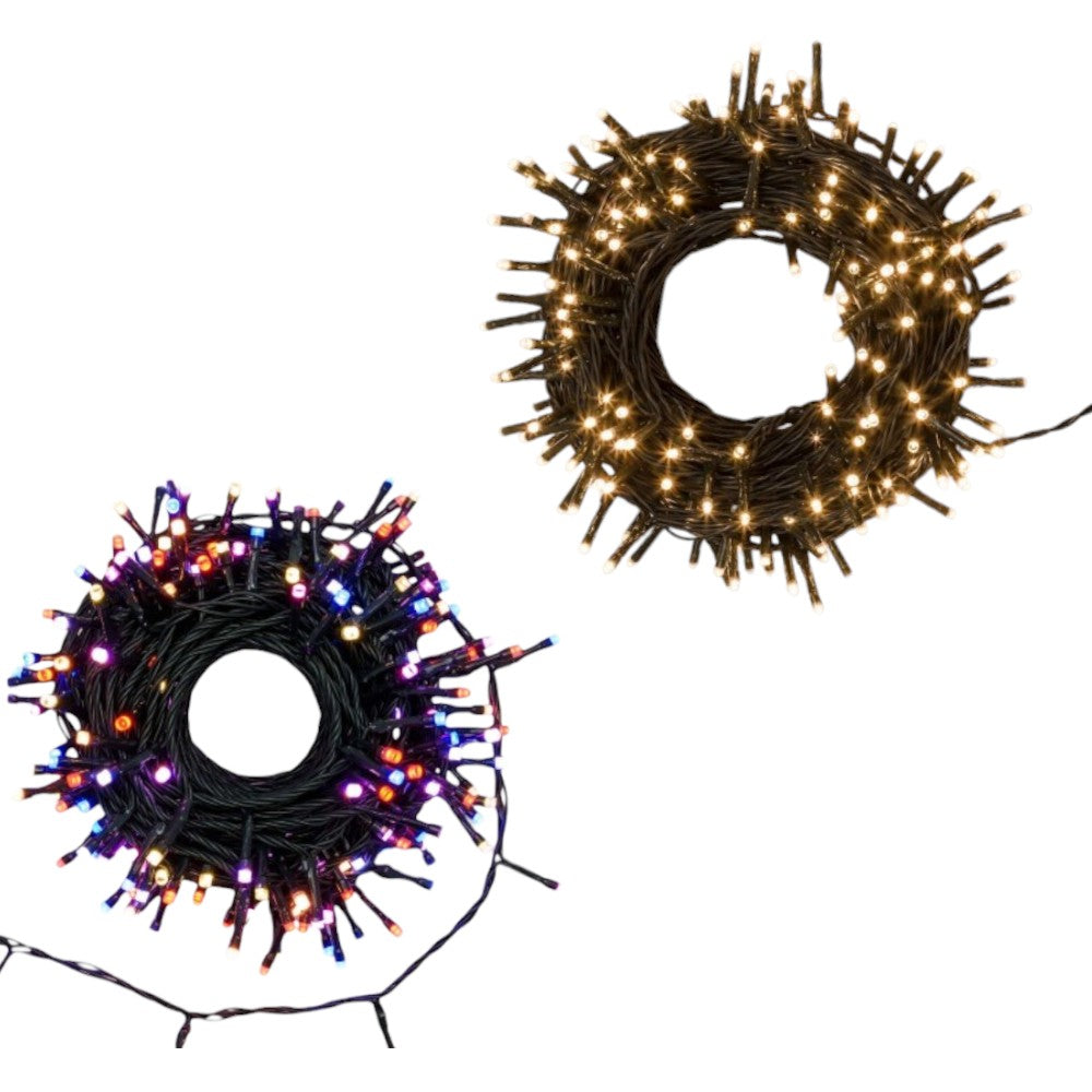 luci natale led 2in1 b c multicolore trasformatore controller 16 giochi luce cavo 4 metri