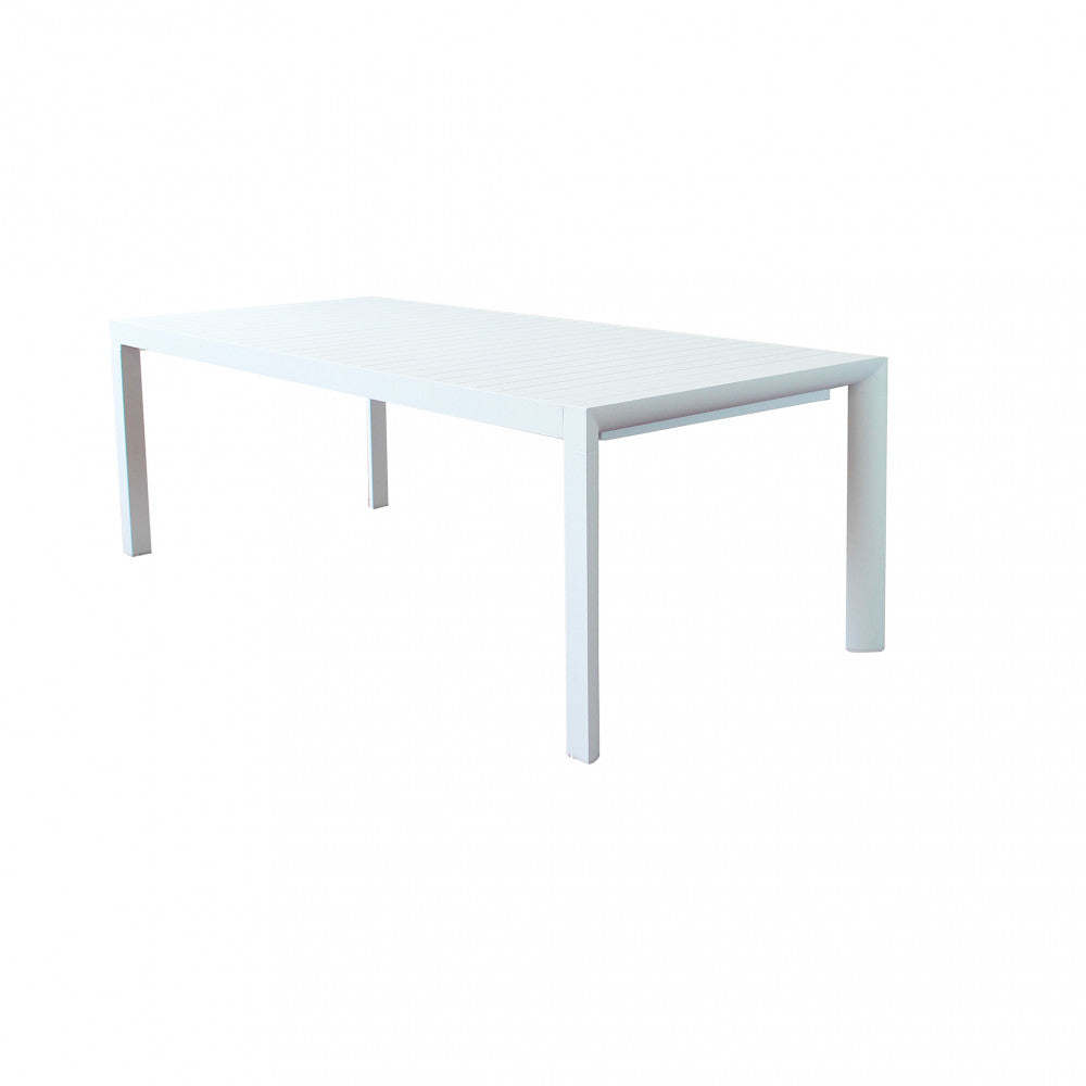 Table de jardin extérieur Springfield en aluminium blanc extensible jusqu'à 3 m 