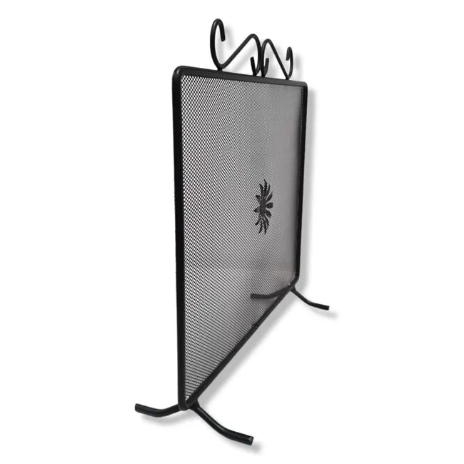 Parascintille fisso caminetto ferro battuto verniciato 60x50 cm schermo protettivo camino sicurezza casa