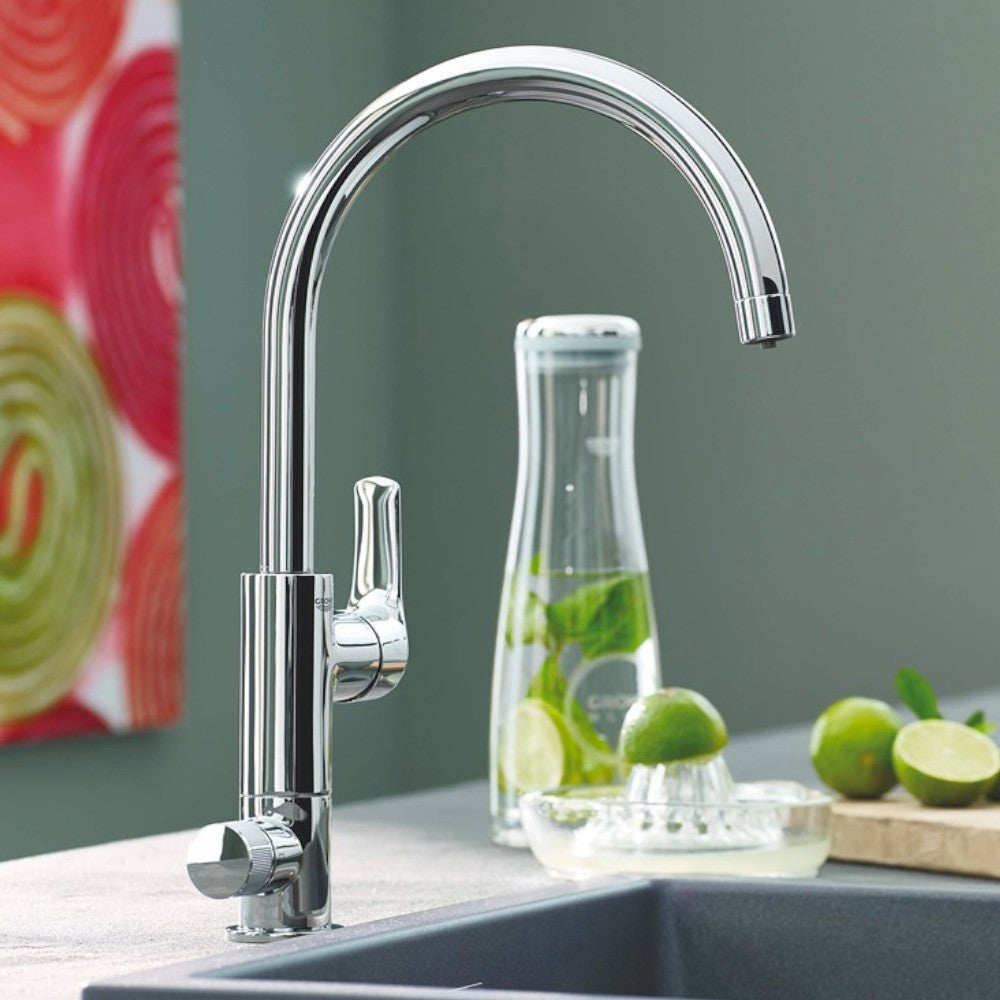 Miscelatore lavello con sistema di filtrazione acqua starter Kit Blue Pure Baucurve