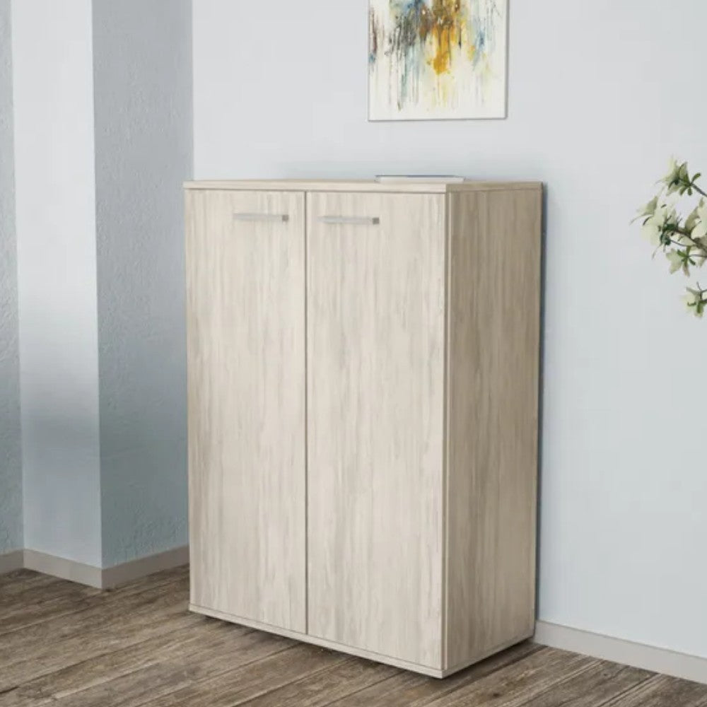 meuble de rangement à deux portes 'flexy s1' pin clair 71x36x83h cm