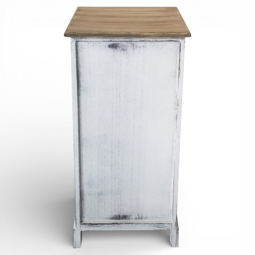 Mobile mobiletto bianco in legno con 4 cassetti 35x28xH73 cm