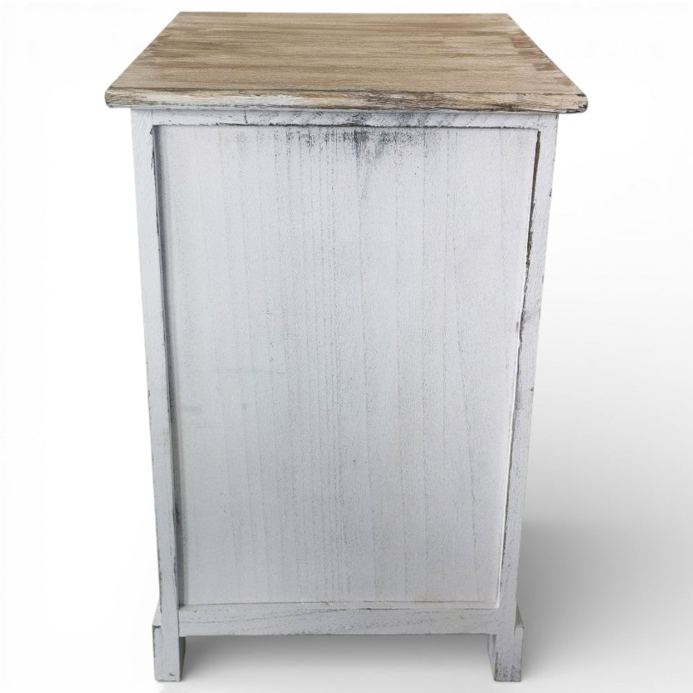 Mobile mobiletto bianco in legno con 3 cassetti 35x28xH56 cm