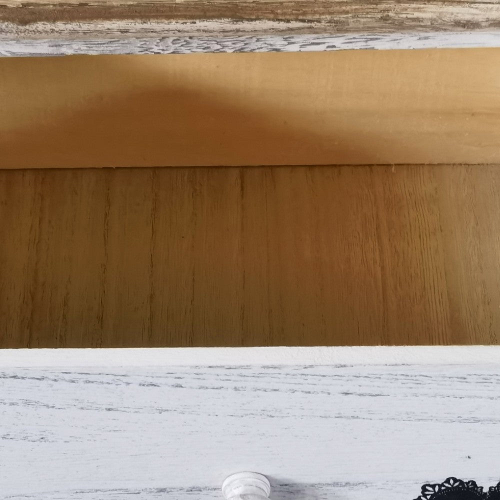 Mobile mobiletto bianco in legno con 3 cassetti 35x28xH56 cm