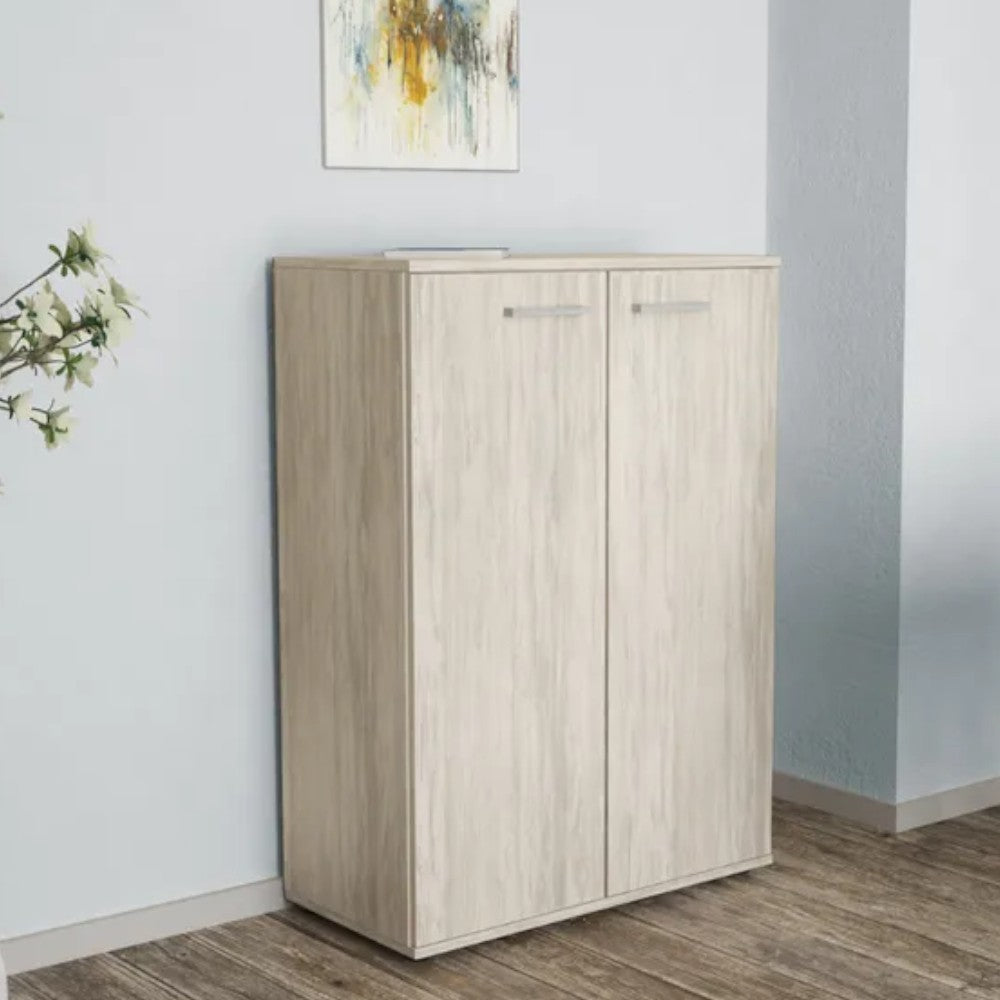 meuble de rangement à deux portes 'flexy s1' pin clair 71x36x83h cm