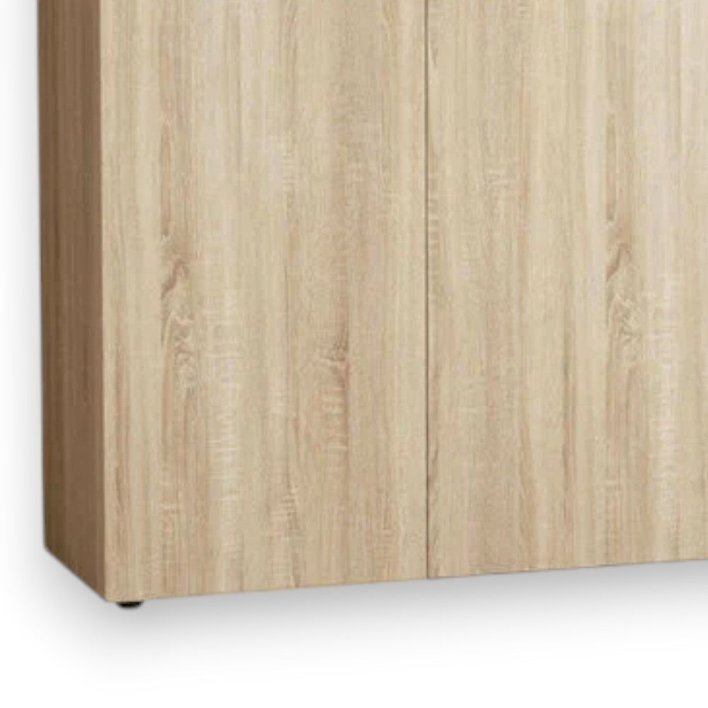 meuble de rangement avec trois portes et deux tiroirs 'flexy s3' pin clair 106x36x83h cm