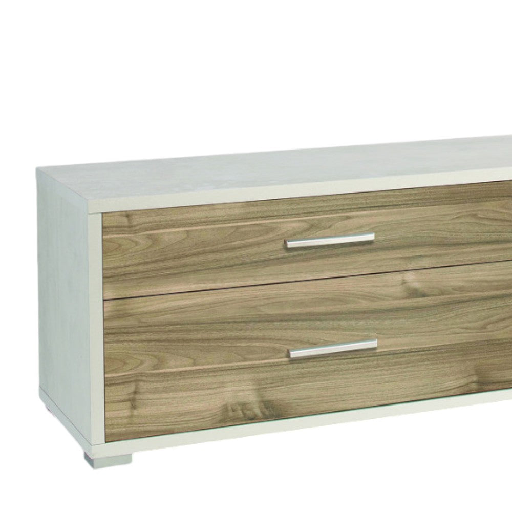 Adb805Osnsk Meuble 4 Tiroirs Kit Oxyde Blanc Et Noyer Stelvio