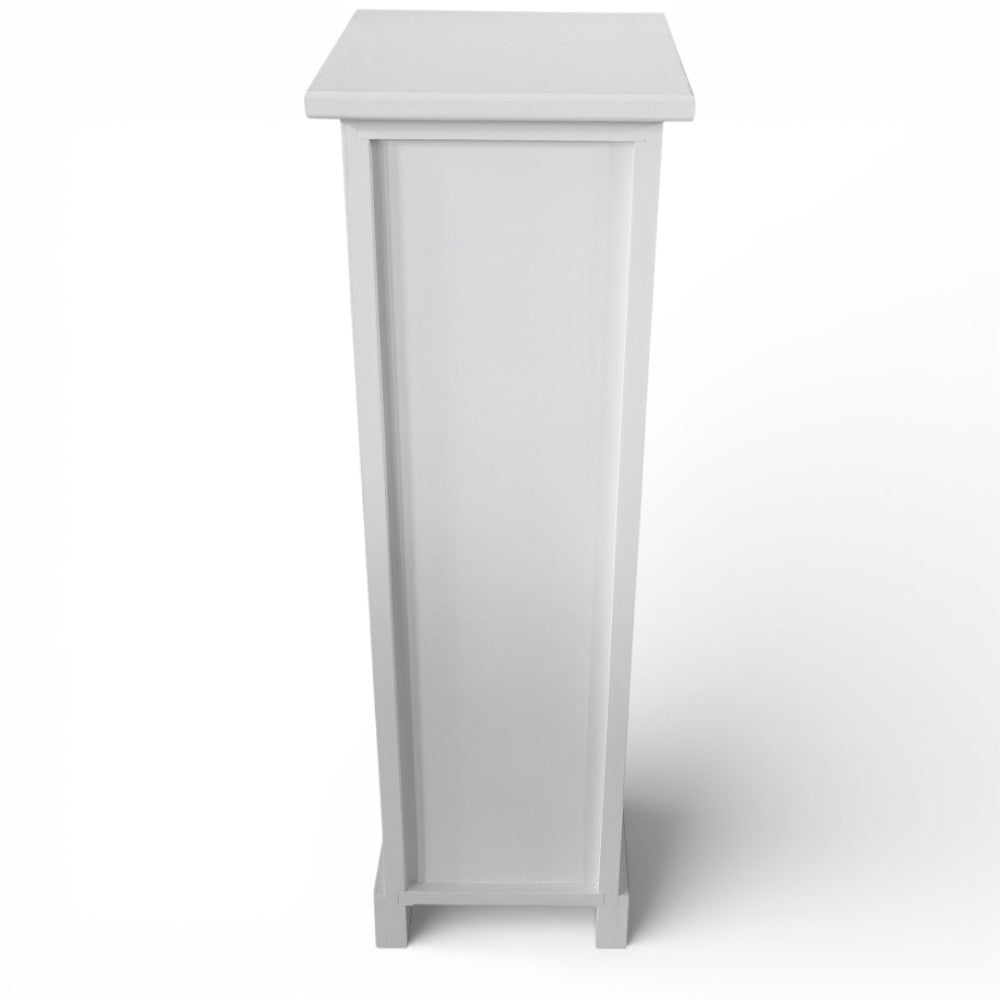 Mobiletto in legno quattro cassetti bianco stile contemporaneo 21x21xH70 cm