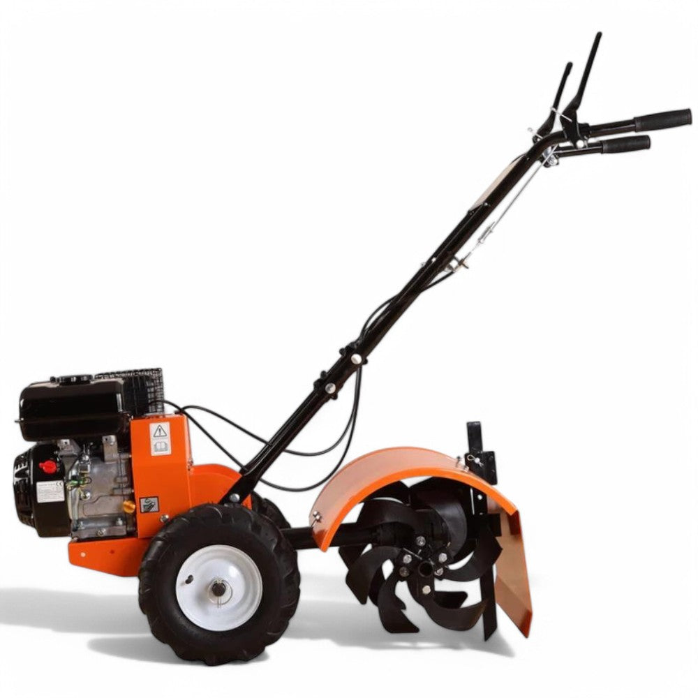 Motocoltivatore a scoppio 4 tempi 212 cc con cambio marcia e retromarcia 111x51,5x47 cm