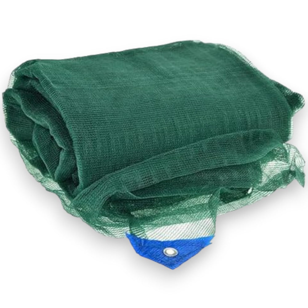 Filet olive 8x8 renforcé d'oeillets, tissu anti-épine, drap vert avec OUVERTURE, 33 g/m2