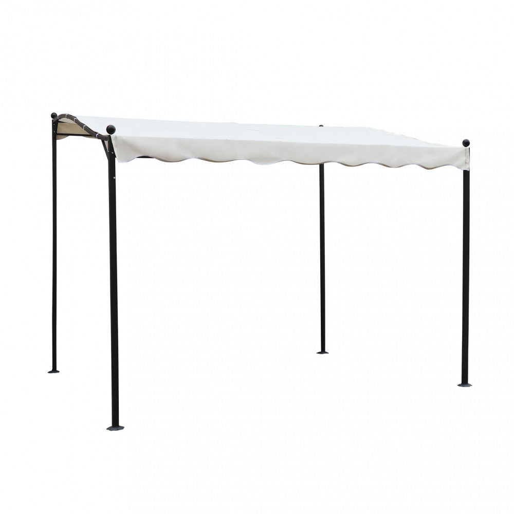 Gazebo veranda in acciaio pergola addossata autoportante 3x2,5 mt Cleopatra