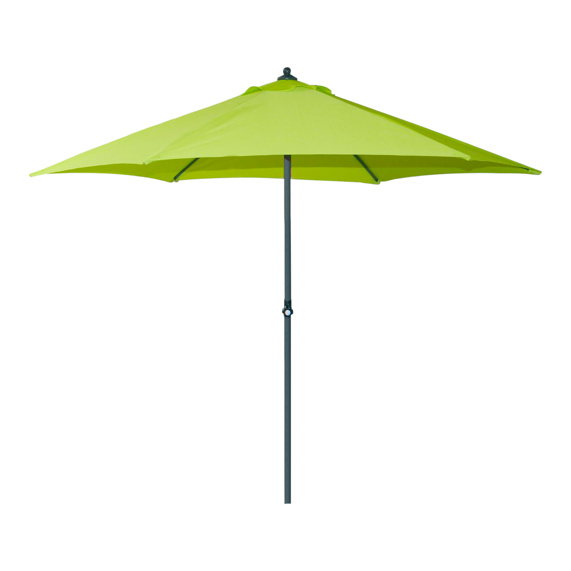 Parasol rond en aluminium 270 cm avec bouton de réglage Vert clair