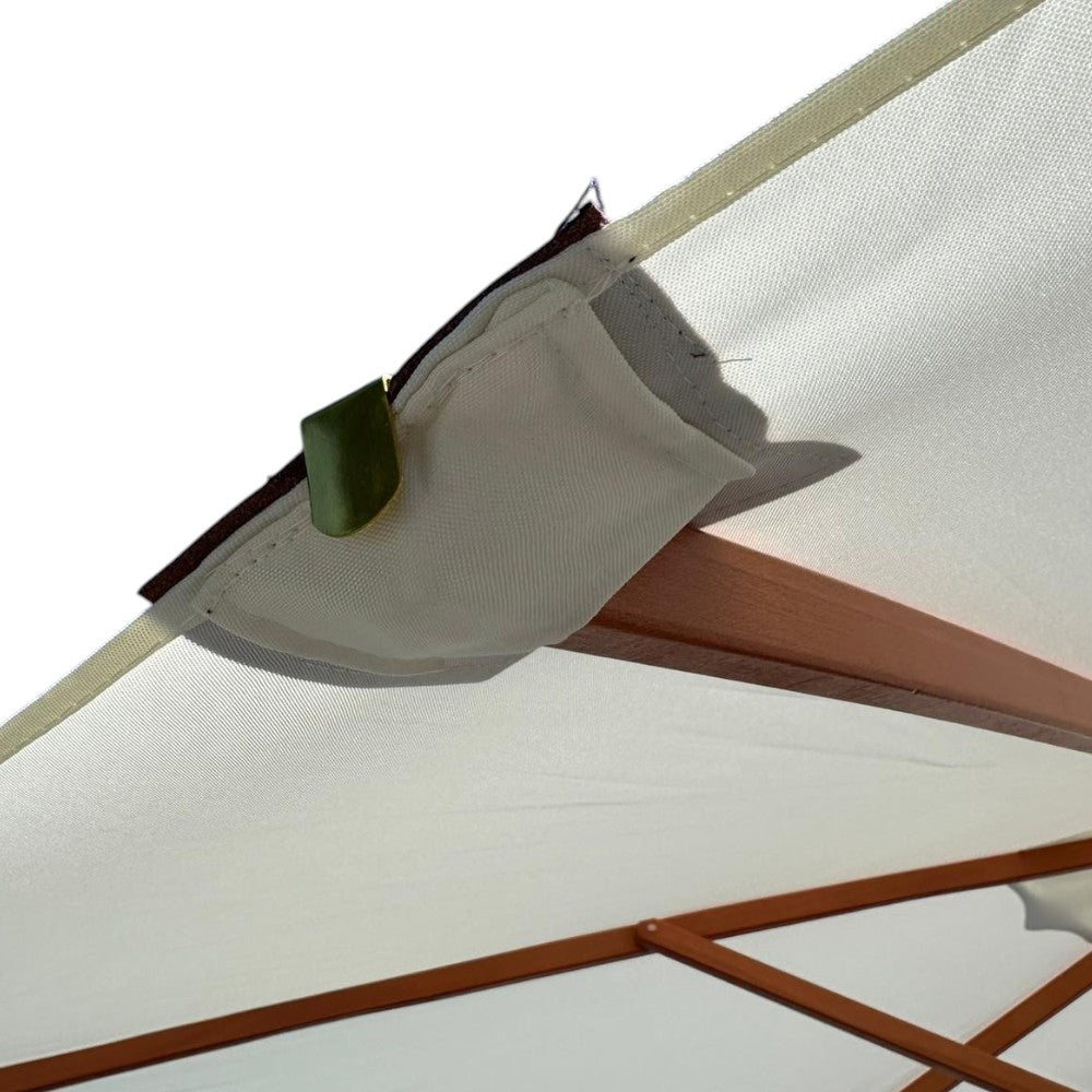 Parasol de jardin en bois à arceau déperlant avec poulies 3x3 m Sun Top Exclusive