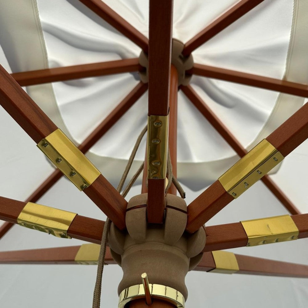 Parasol de jardin en bois à arceau déperlant avec poulies 3x3 m Sun Top Exclusive