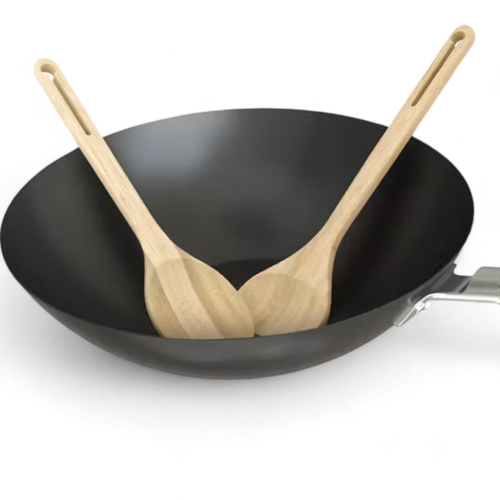 Poêle wok mandarine pour barbecue