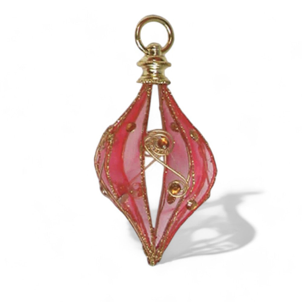 Sphères de réseau ovales couleur rouge - ø mm.60 en paquet. 6 pièces