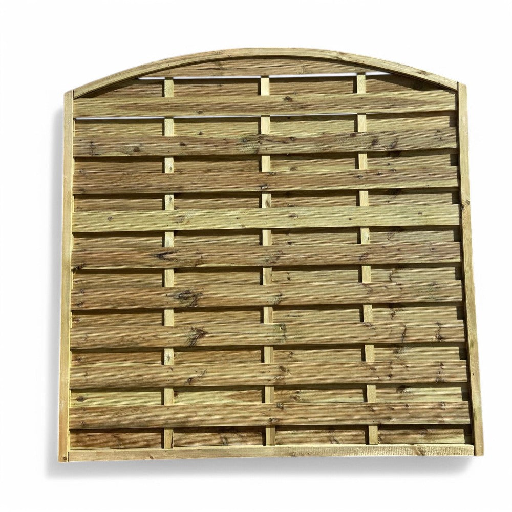 Brise-vent arqué en pin imprégné - cm. 180x180h.