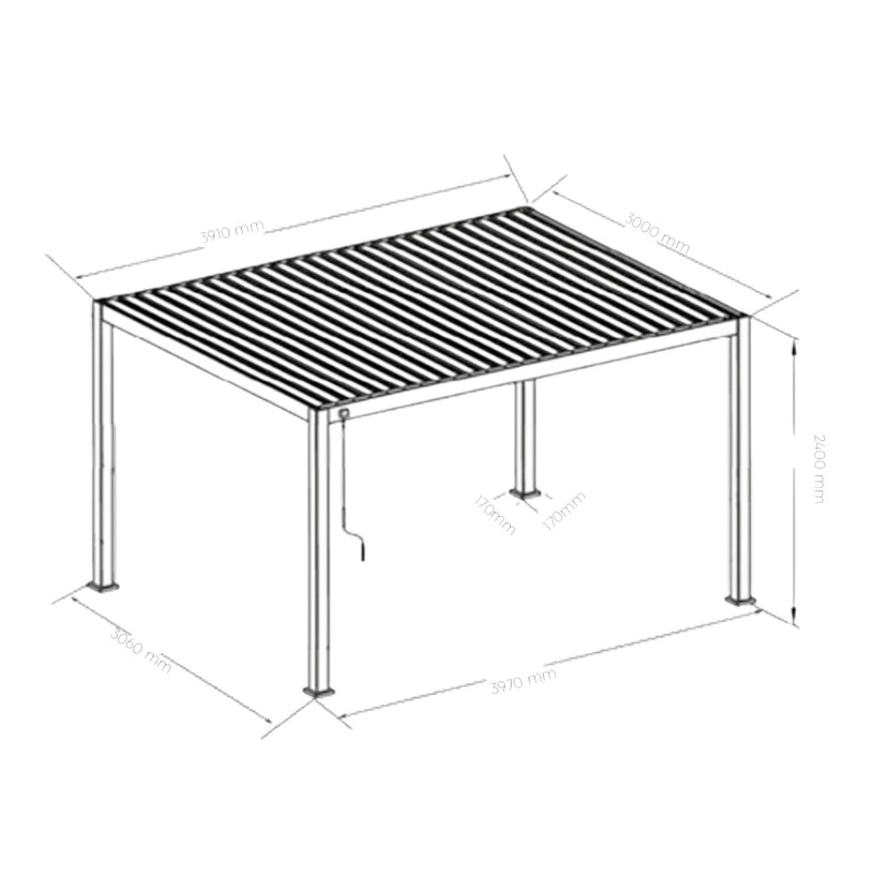 Pergola Bioclimatique 3 X 3 Avec Double Lamelle
