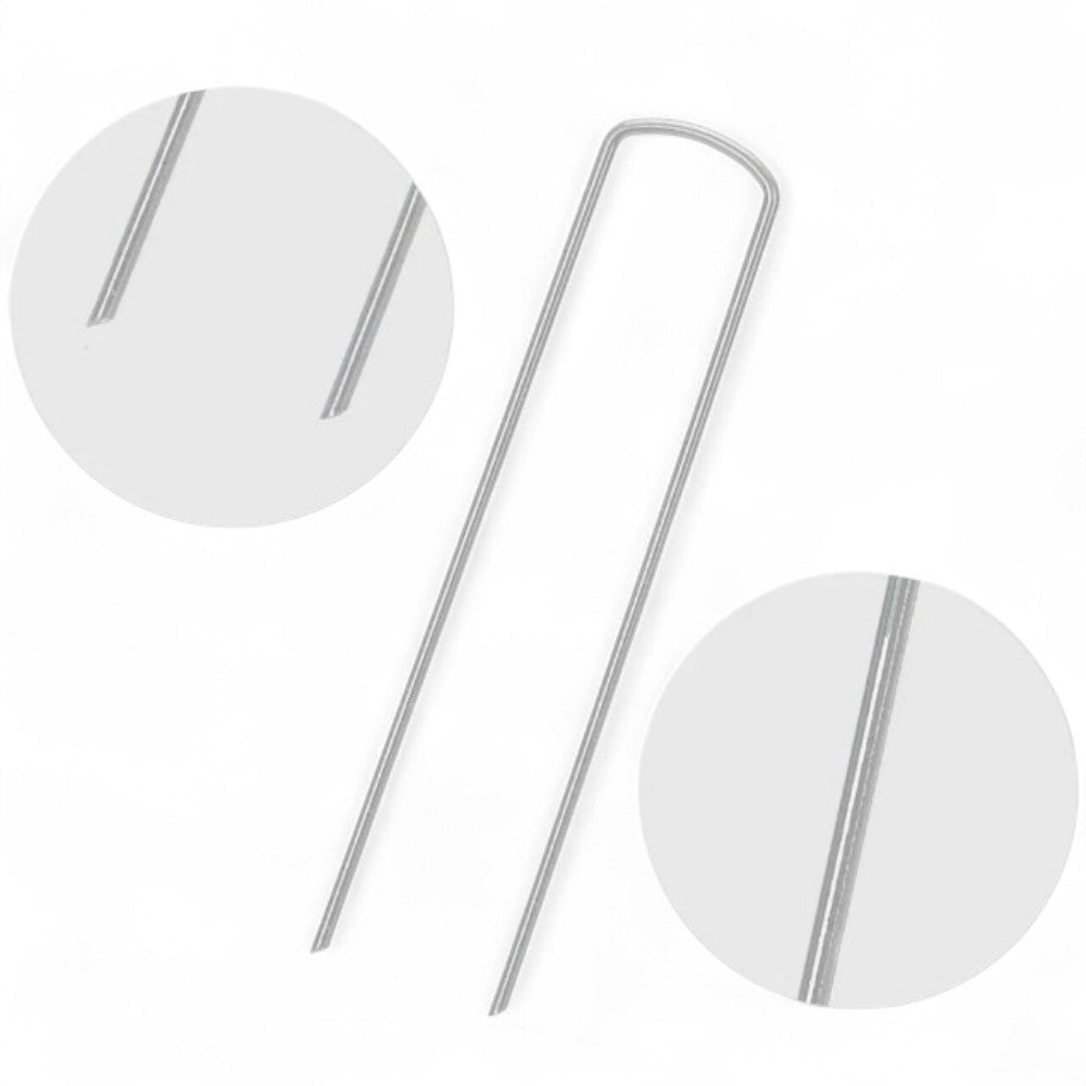 Piquets en forme de U pour fixation de pelouse 15 cm en paquet de 20 pièces